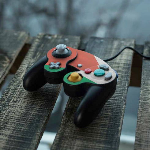 Jordan Flag Distressed Nintendo GameCube Controller Skin