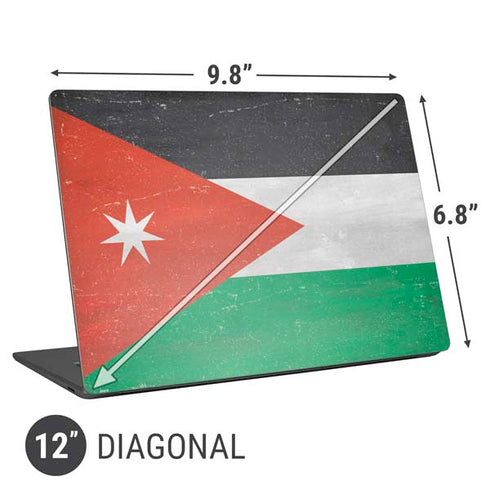 Jordan Flag Distressed Universal Laptop 12in (9.8 x 6.8in) Skin
