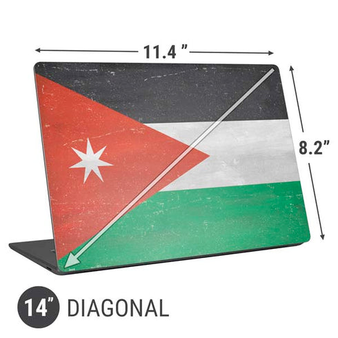 Jordan Flag Distressed Universal Laptop 14in (11.4 x 8.2in) Skin