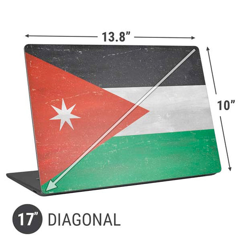 Jordan Flag Distressed Universal Laptop 17in (13.8 x 10in) Skin