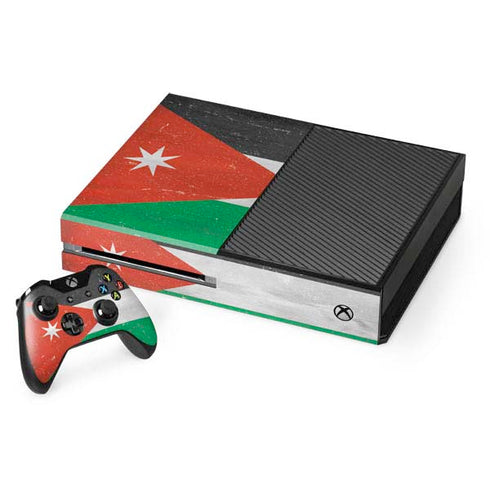 Jordan Flag Distressed Xbox One Console and Controller Bundle Skin