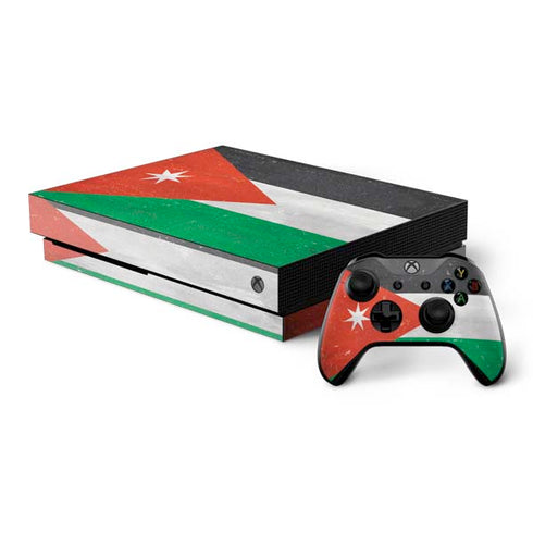 Jordan Flag Distressed Xbox One X Bundle Skin