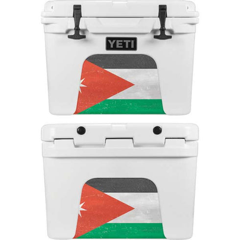 Jordan Flag Distressed YETI Tundra 35 Hard Cooler Skin