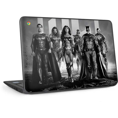 The Justice League (2017) Justice League Black and White HP Chromebook Skin