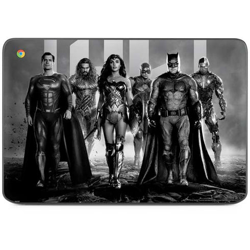 The Justice League (2017) Justice League Black and White HP Chromebook Skin
