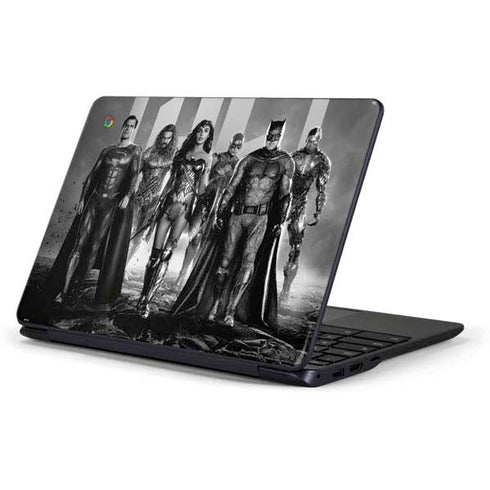 The Justice League (2017) Justice League Black and White Samsung Chromebook Skin