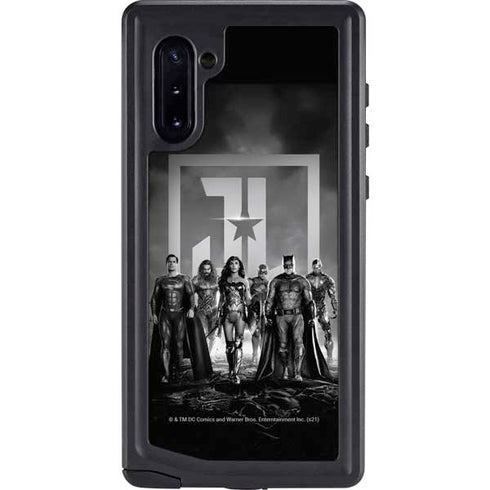 The Justice League (2017) Justice League Black and White Galaxy Note 10 Waterproof Case