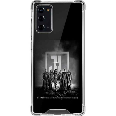 The Justice League (2017) Justice League Black and White Galaxy Note20 5G Clear Case