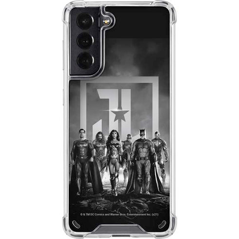 The Justice League (2017) Justice League Black and White Galaxy S21 5G Clear Case