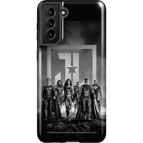 The Justice League (2017) Justice League Black and White Galaxy S21 FE Pro Case