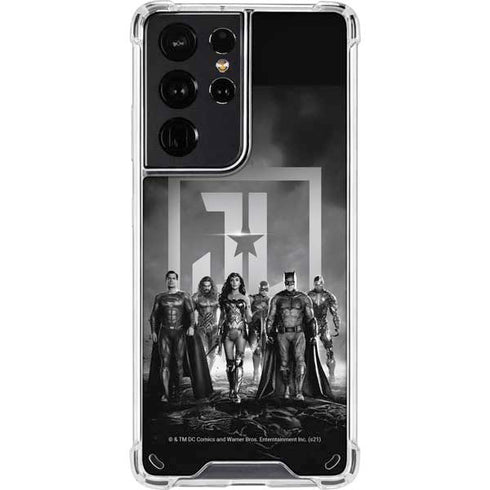 The Justice League (2017) Justice League Black and White Galaxy S21 Ultra 5G Clear Case