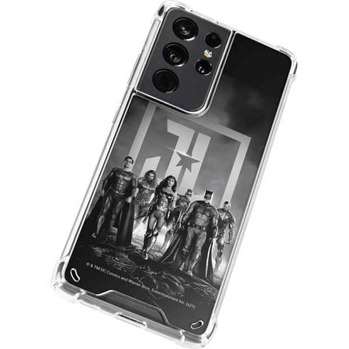 The Justice League (2017) Justice League Black and White Galaxy S21 Ultra 5G Clear Case