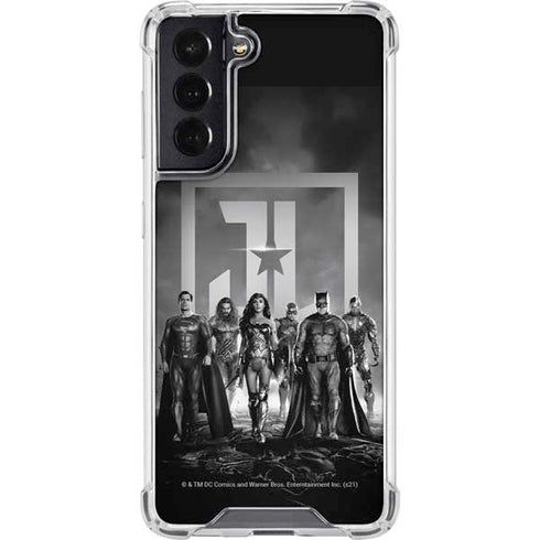 The Justice League (2017) Justice League Black and White Galaxy S22 Clear Case
