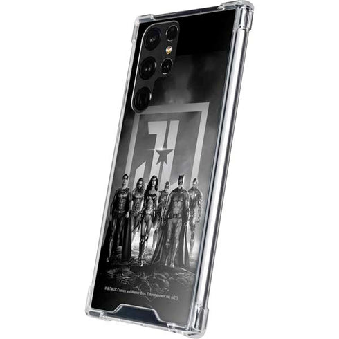 The Justice League (2017) Justice League Black and White Galaxy S22 Ultra Clear Case