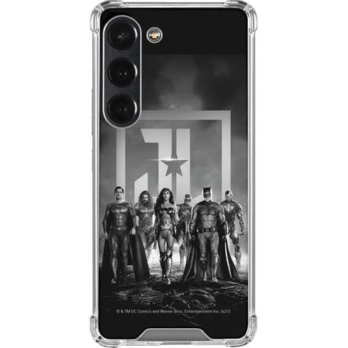 The Justice League (2017) Justice League Black and White Galaxy S23 Clear Case