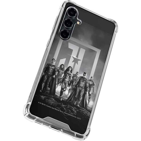 The Justice League (2017) Justice League Black and White Galaxy S23 FE Clear Case