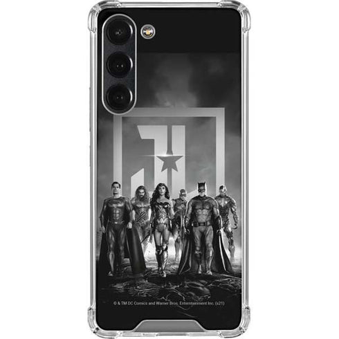 The Justice League (2017) Justice League Black and White Galaxy S23 Plus Clear Case