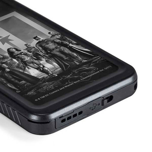 The Justice League (2017) Justice League Black and White Galaxy S23 Plus Waterproof Case