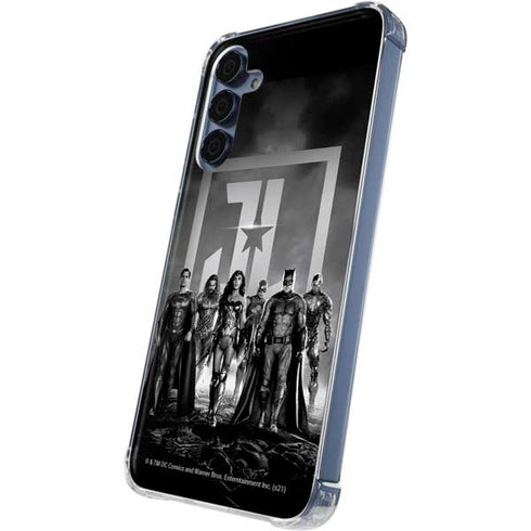 The Justice League (2017) Justice League Black and White Galaxy S24 Clear Case