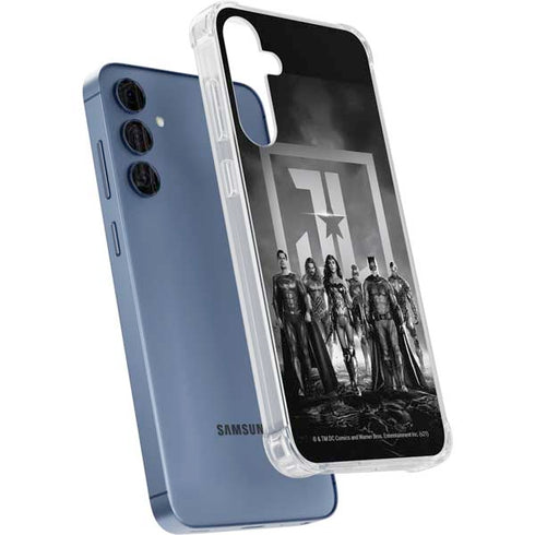 The Justice League (2017) Justice League Black and White Galaxy S24 Clear Case