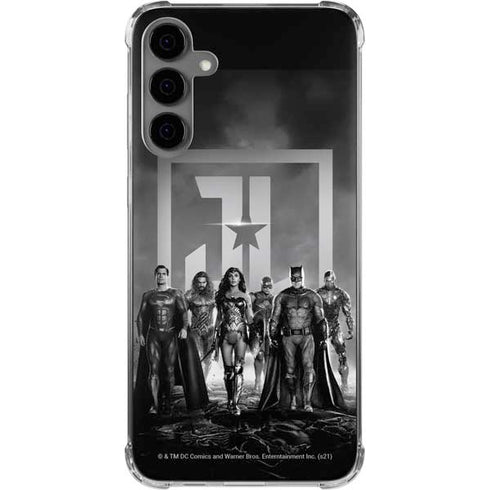 The Justice League (2017) Justice League Black and White Galaxy S24 Plus Clear Case