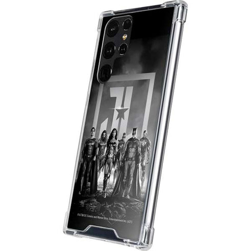 The Justice League (2017) Justice League Black and White Galaxy S24 Ultra Clear Case