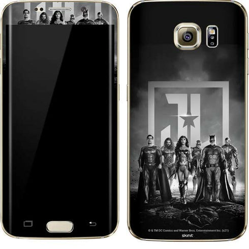 The Justice League (2017) Justice League Black and White Galaxy S7 Edge Skin