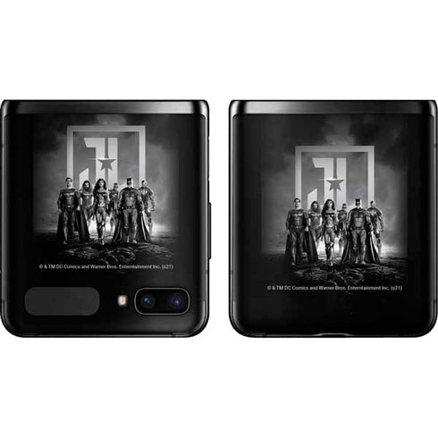 The Justice League (2017) Justice League Black and White Galaxy Z Flip Skin