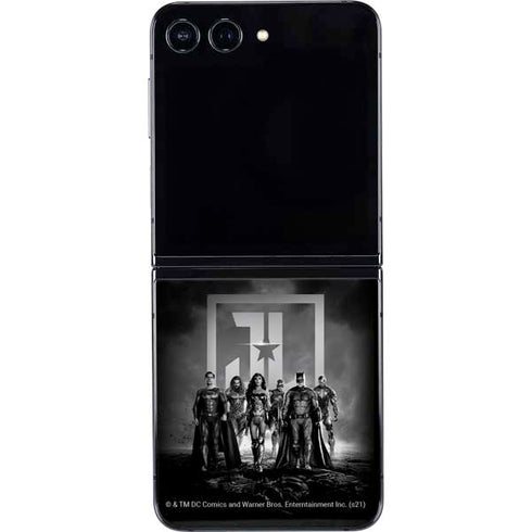 The Justice League (2017) Justice League Black and White Galaxy Z Flip5 5G Skin