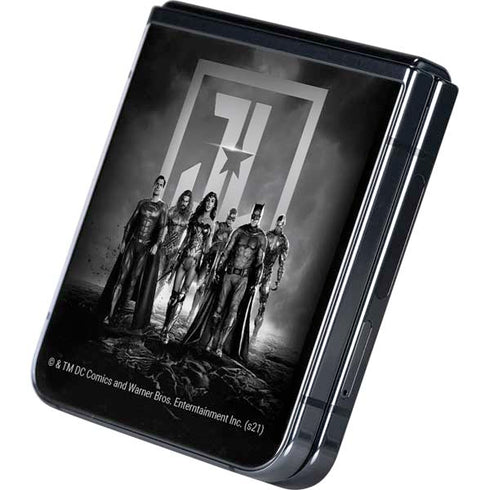 The Justice League (2017) Justice League Black and White Galaxy Z Flip5 5G Skin