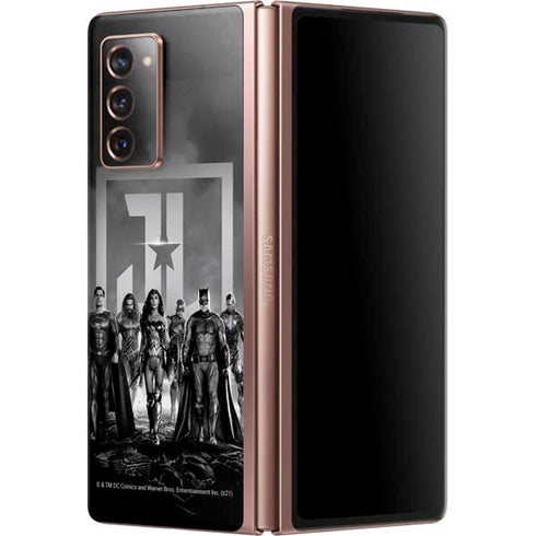 The Justice League (2017) Justice League Black and White Galaxy Z Fold2 5G Skin