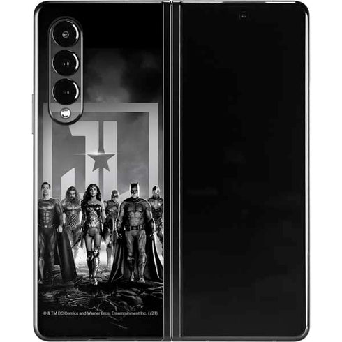 The Justice League (2017) Justice League Black and White Galaxy Z Fold3 5G Skin