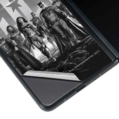 The Justice League (2017) Justice League Black and White Galaxy Z Fold3 5G Skin
