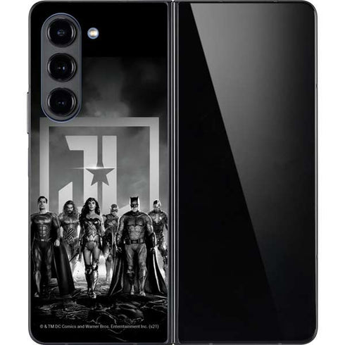 The Justice League (2017) Justice League Black and White Galaxy Z Fold5 5G Skin