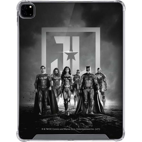 The Justice League (2017) Justice League Black and White iPad Pro 12.9in (2020) Clear Case