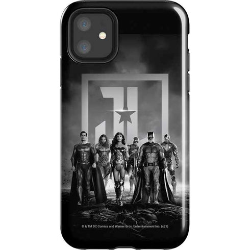 The Justice League (2017) Justice League Black and White iPhone 11 Impact Case