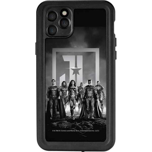 The Justice League (2017) Justice League Black and White iPhone 11 Pro Max Waterproof Case