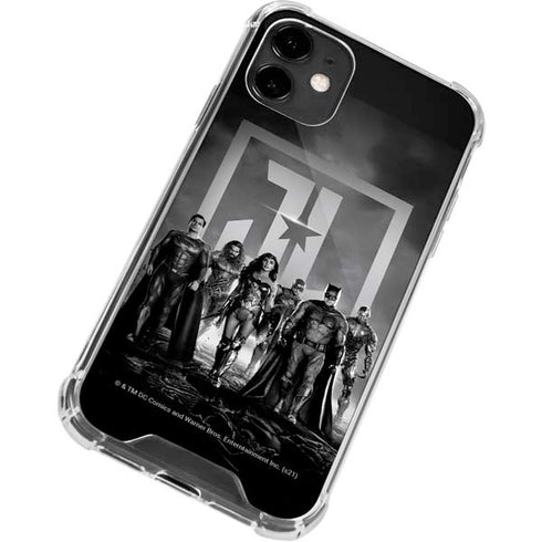 The Justice League (2017) Justice League Black and White iPhone 12 Clear Case