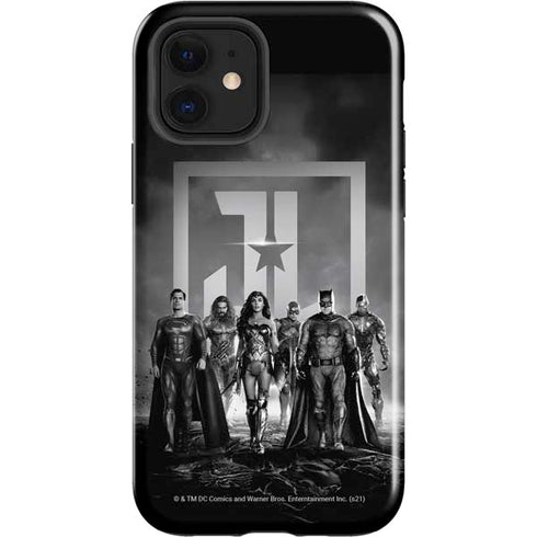 The Justice League (2017) Justice League Black and White iPhone 12 Impact Case