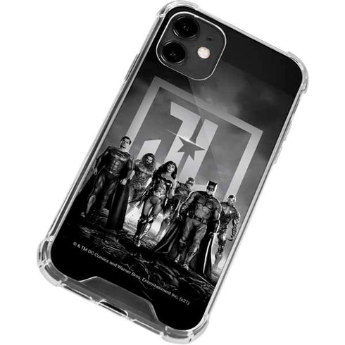 The Justice League (2017) Justice League Black and White iPhone 12 Mini Clear Case