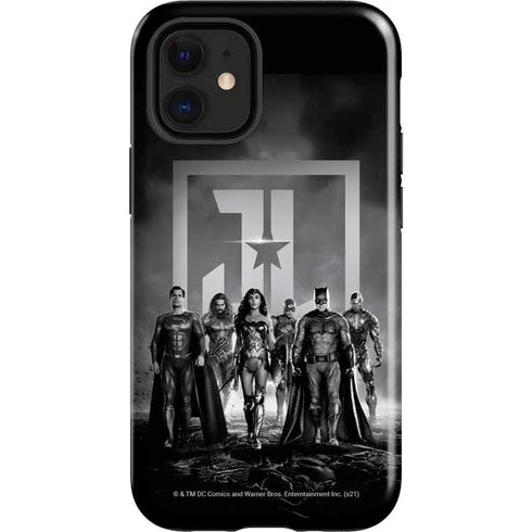 The Justice League (2017) Justice League Black and White iPhone 12 Mini Impact Case