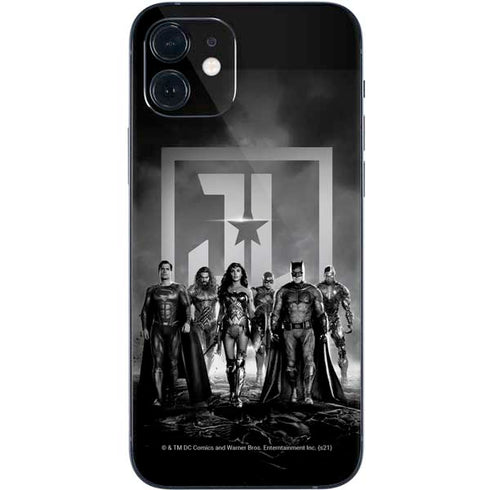 The Justice League (2017) Justice League Black and White iPhone 12 Mini Skin