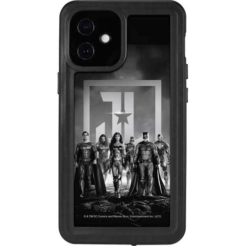 The Justice League (2017) Justice League Black and White iPhone 12 Mini Waterproof Case
