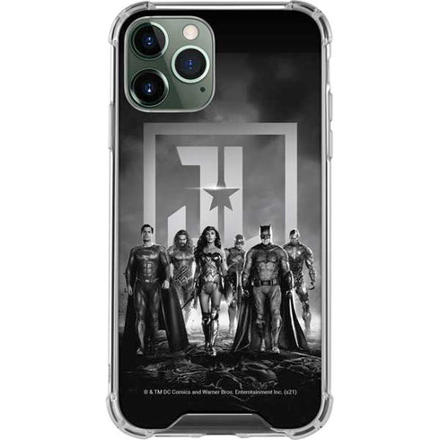The Justice League (2017) Justice League Black and White iPhone 12 Pro Max Clear Case