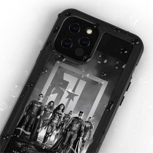 The Justice League (2017) Justice League Black and White iPhone 12 Pro Max Waterproof Case