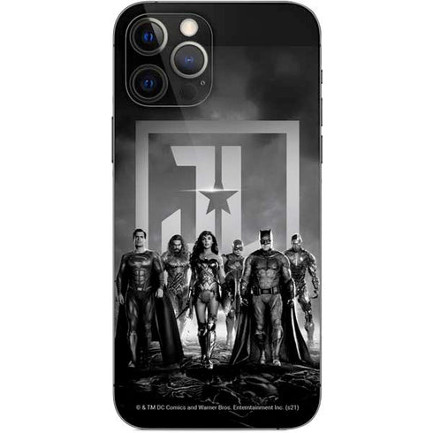 The Justice League (2017) Justice League Black and White iPhone 12 Pro Skin