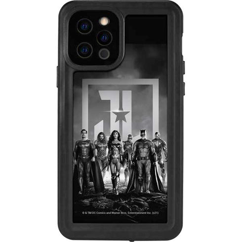 The Justice League (2017) Justice League Black and White iPhone 12 Pro Waterproof Case