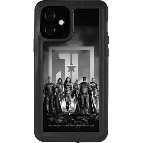 The Justice League (2017) Justice League Black and White iPhone 12 Waterproof Case