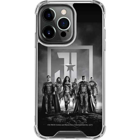 The Justice League (2017) Justice League Black and White iPhone 13 Pro Clear Case