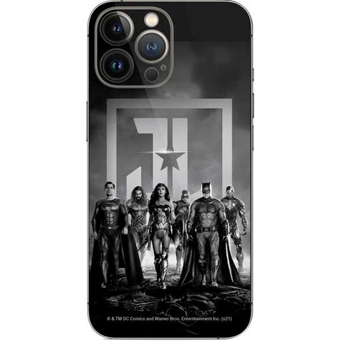 The Justice League (2017) Justice League Black and White iPhone 13 Pro Max Skin